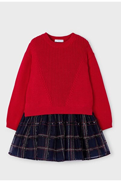 MAYORAL فستان بناتي من التول مع سترة