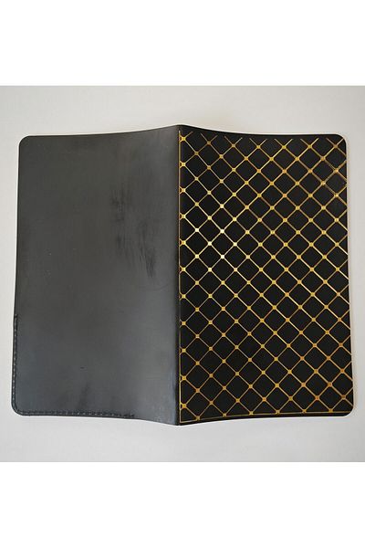 ankara menü Leather Desk Mat Real Leather Billfold Wallet
