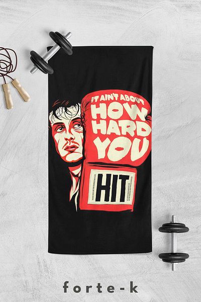 Fortek Home Fitness Towel - Digital Printed, Sports Towel, 50X100 cm