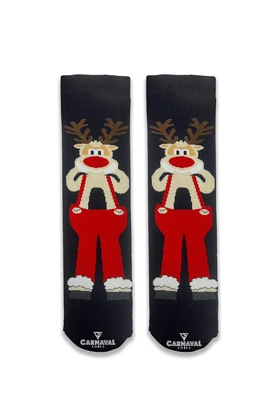 CARNAVAL SOCKS Цветни спортни чорапи с шарка на елени от кърпа