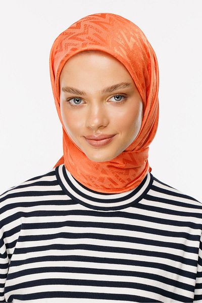 Mooncorn Νέα Σχεδιασμένη Πολυτελής Τζακούρ Σα scarf - Γαλάζιο ροδάκινο