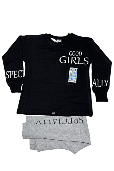 Lunays Good Girls Printed - Black Gray Registered Set for Girls