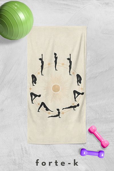Fortek Home Fitness Towel - Digital Printed, Sports Towel, 50X100 cm