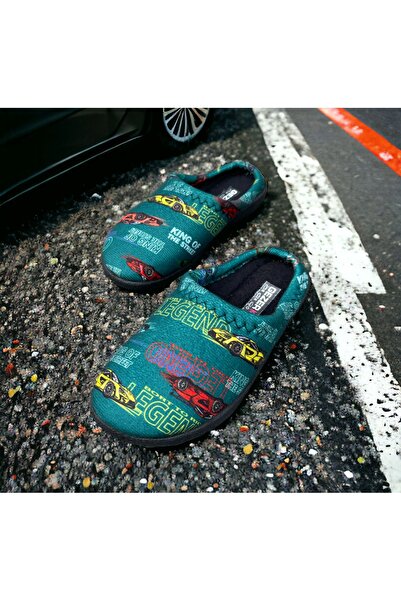 GEZER ARABA DESENLİ ERKEK ÇOCUK KIŞLIK EV TERLİK