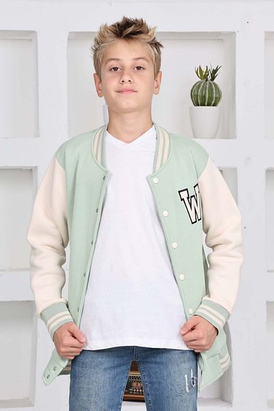 relax kids Cardigan pentru colegiu unisex cu 3 fire - Litere brodate