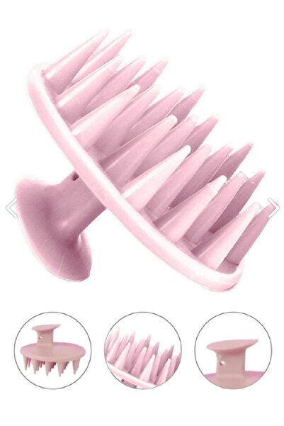 Elvinsa فرشاة تدليك وتدليك القطط والكلاب من السيليكون الناعم بلون مسحوق