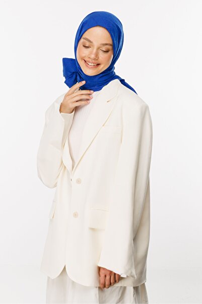 Mooncorn Saks Blue Bamboo Jacquard Shawl