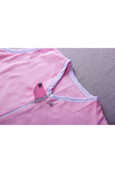 DİDABABY Winter Long Sleeve (21-24 DEGREE ROOM TEMPERATURE) 100% Cotton Flannel Plain Pink Color Sleeping Bag