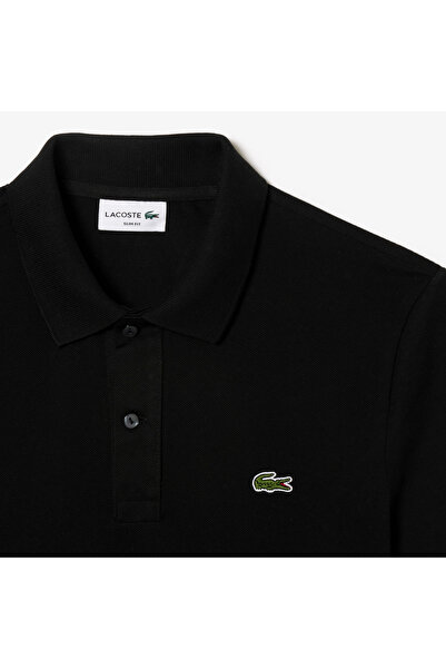 Lacoste Slim Fit košile Petit Piqué - Detailní polokošile Krokodilstickerei