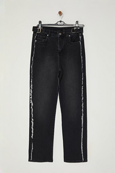 Trendyol Collection 90s Anthracite Straight Jeans - Men's Loose Jeans Tmnaw25je00004 - Limited Edition