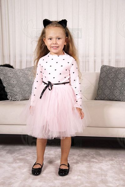 neocotton Bebeluș Fetă-Copil cu mânecă lungă, căptușită cu tul, pentru zile de naștere și ocazii speciale