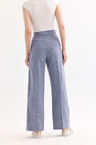 Hersteller Loose Leg High Waist Linen Fabric Velcro Palazzo Pants