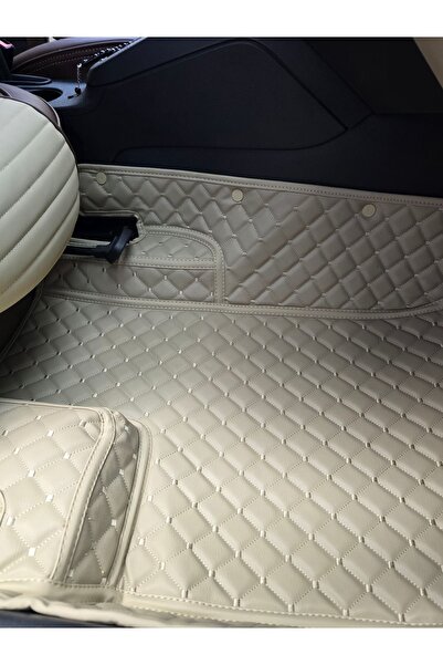 FEYZA OTO Volkswagen Jetta 2011-2018 Bej Krem Renk Araca Özel 8d Premium Yeni Nesil Havuzlu Deri Paspas