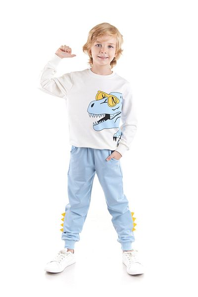 AHENGİM Boy's Dinosaur printed φούτερ και φούτερ σετ 2 τμχ Ak2531