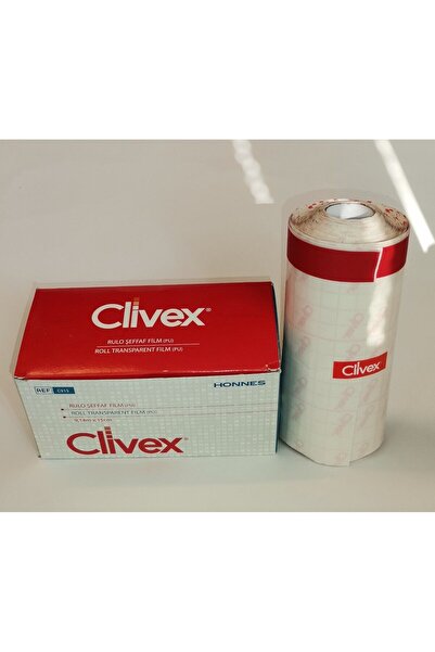 CLİVEX Şeffaf Film (9,14X15) Şeffaf Su Geçirmez Rulo Yara Bandı