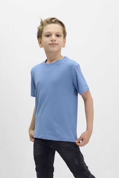 Cloudy Kids Μπλουζάκι αγοριού με κοντό μανίκι με λαιμόκοψη λευκό 100% βαμβάκι