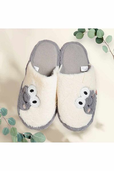 Behtah Kundura Plush Sweet Women's House Slippers - Frog Figured, Dowry and Bundle Slippers, Noiseless Thick Sole