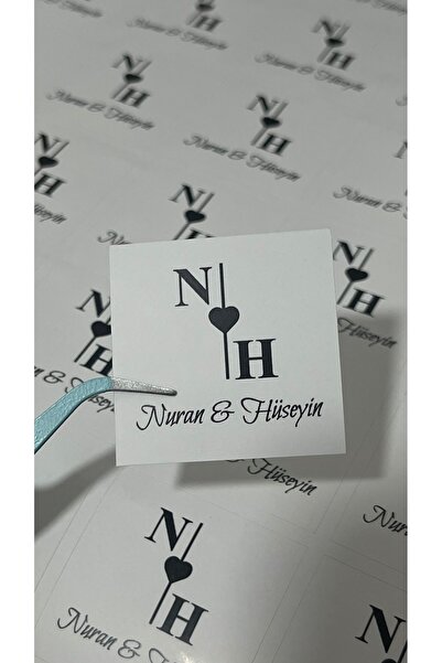 arl etiket tasarım dijital baskı merkezi ملصق شوكولاتة 4x4 سم 70 قطعة وعد، حن...