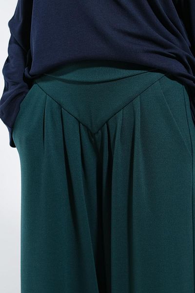 Plistre 2250_Beli Elastic Pleat Detailed Side Pocket Skirt Trousers