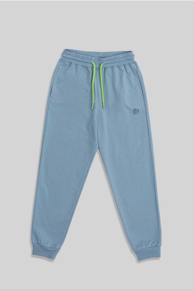 minojoy Decart Light Blue Cotton Boy's Sweatpants
