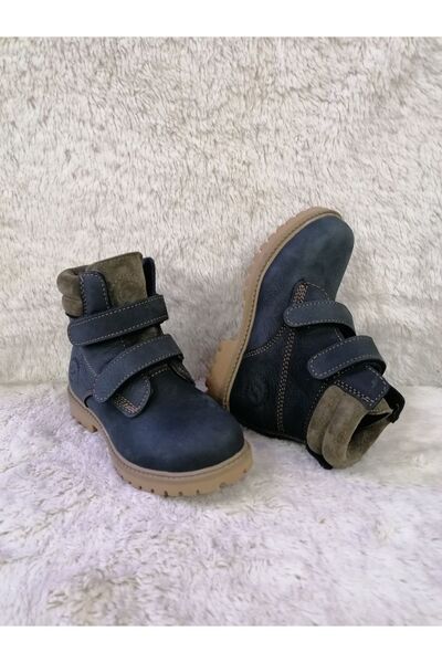 Özgür Kids HAKİKİ DERİ KAUÇUK KAYMAZ TABAN ÜNİSEX ÇOCUK BOT