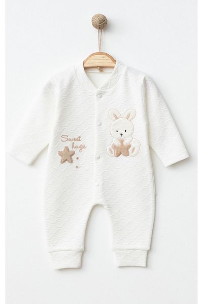 Krazber Teddy Bear Embroidered Baby Jumpsuit