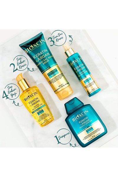 Bioxcin Keratin Argan Repair Hair Care Set - for Damaged and Damaged Hair
