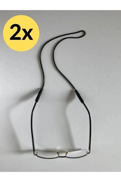 Singularis Gözlük Ipi - 2'li Elastik Siyah - 66cm, Silikon, Kaymaz, Her Gözlü...