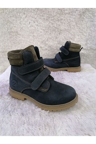 Özgür Kids HAKİKİ DERİ KAUÇUK KAYMAZ TABAN ÜNİSEX ÇOCUK BOT