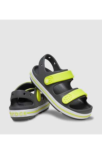 Crocs Slate Grey/Acidity Toddlers' Crocband Cruiser Sandal