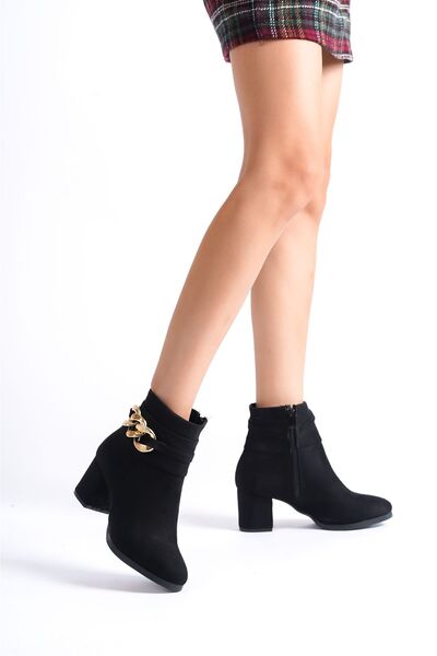 marinarosse Жіночі короткі чоботи Vivian з чорного замшу з деталями у вигляді...