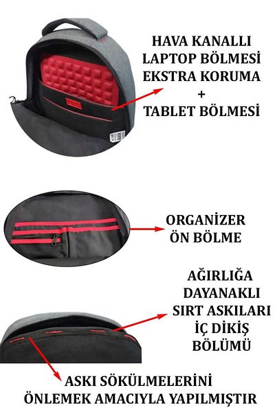 Case Club Σακίδιο πλάτης για φορητό υπολογιστή από αδιάβροχο ύφασμα για γυμνάσιο και κολέγιο 15,6-17 ιντσών με αντικραδασμική πλάτη