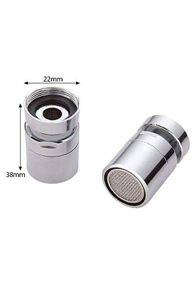 Soillium 360 Derece Dönebilen Esnek Metal Musluk Başlığı Ucu Mutfak Banyo Musluk Aparatı İçten Dişli