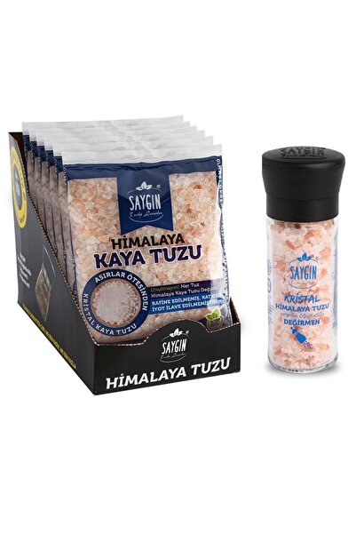 Saygın Himalaya Tuzu 500 Gr. Öğütmelik 6'lı Paket 110 Gr. Değirmen