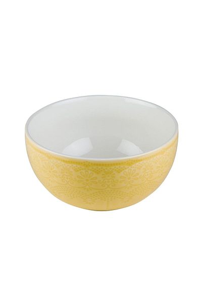 KANCAEV Lace Collection Salad Bowl, 16cm. Yellow Sold as a Set of 2