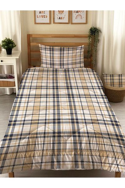 Evmila Single Quilted Quilt - Double Sided Patterned Sleeping Set Without Lump