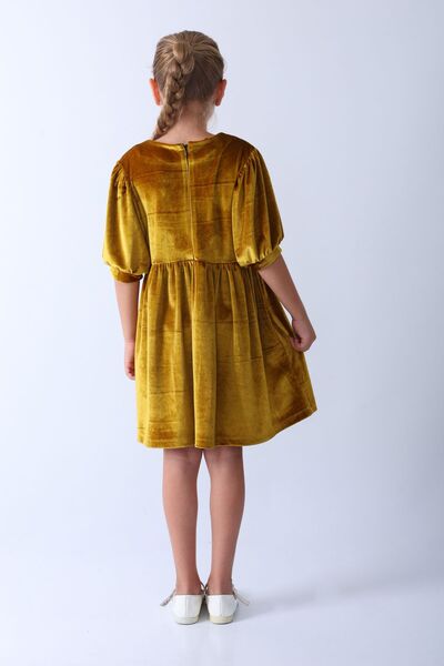 piamini Icon Velvet Short Sleeve Girl's Party-Special Occasion Dress