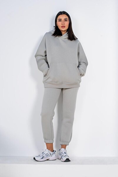 OKULCUBABA Set de trening pentru femei, cu 3 fire, culoare uni, fără imprimeu...