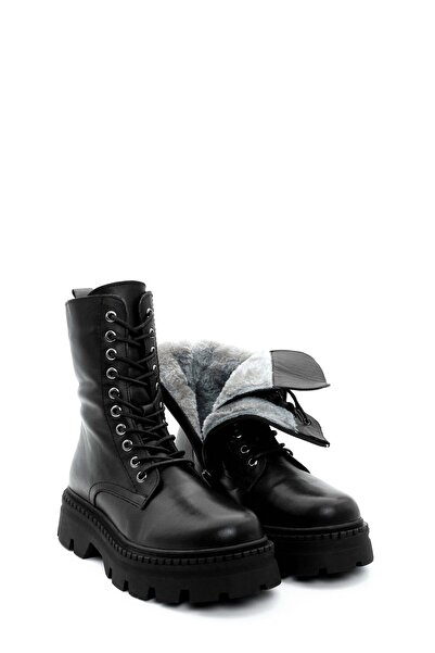 FAST STEP Γνήσιο δέρμα μαλλί εσωτερικά χοντρή σόλα καθημερινά γυναικείες κλασικές μπότες 657sza3100