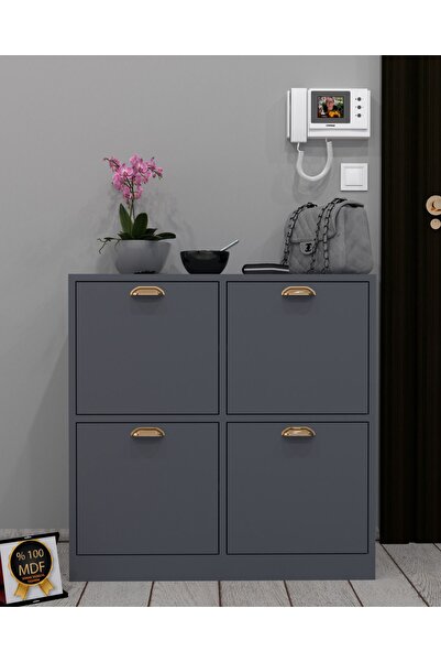 KONAK EV EŞYALARI Borja Ayakkabılık,MDF,Çok Amaçlı Dolap,Portmanto,Kolay Kurulum