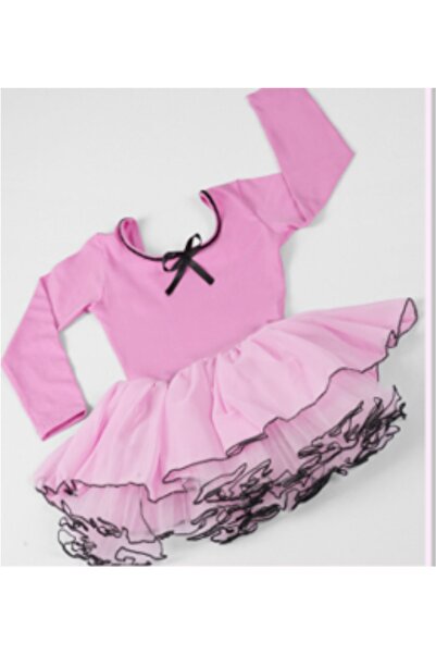 FNDBALE UZUN KOL YAKASI SİYAH KURDALELİ  PUL PAYET ŞERİTLİ ŞİFON VE TÜL ETEKL...