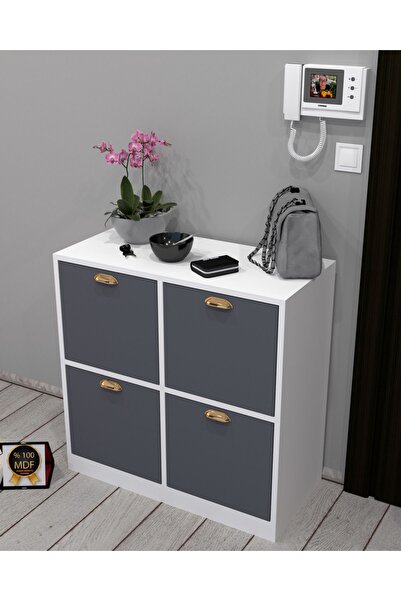 KONAK EV EŞYALARI Borja Ayakkabılık,MDF,Çok Amaçlı Dolap,Portmanto,Kolay Kurulum