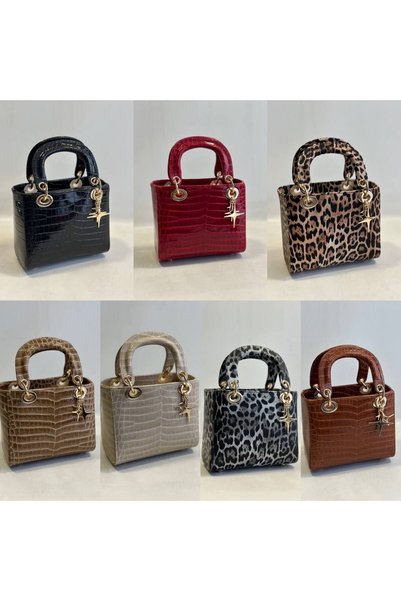 HFKY Women's Patent Leather Snake Patterned Chain Bag with Gold Accessories Ry323