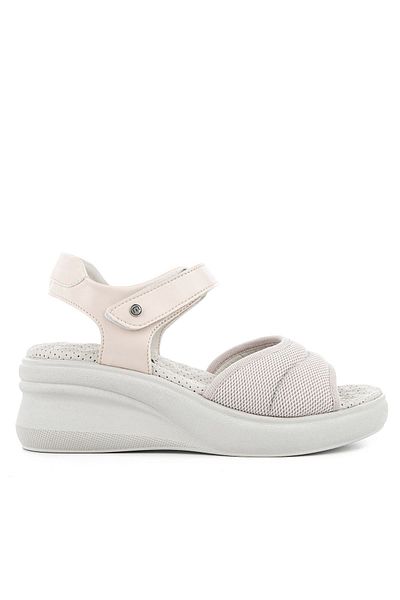 Muya Amandla Anatomical Sole and Adjustable Velcro Sandals - Cream Color