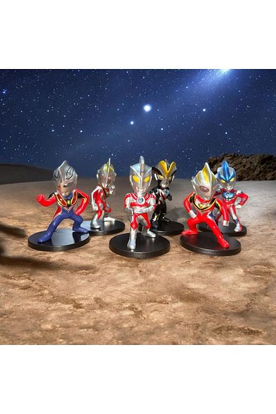 Kuzey مجموعة شخصيات VIP Ultraman المكونة من 6 قطع - مجموعة ألعاب Zero Tiga Geed Orb Ginga Victory Ultra Man