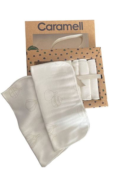 Caramell Limoon Kids Organic 7-Piece Baby Mouth Wipes - 100% Cotton Ecru Peny Basic