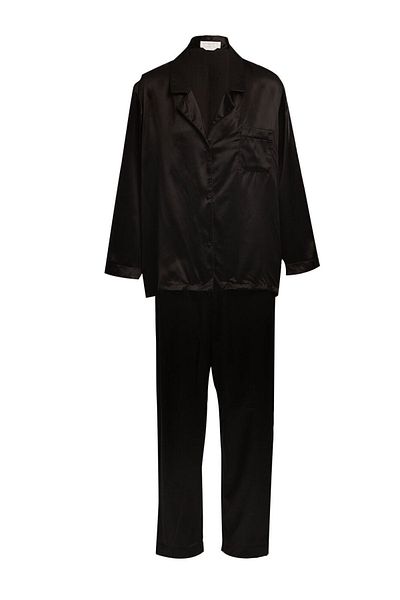 atn store 100% Fine Mulberry Silk Satin Boby Silk Women's Pajamas Set