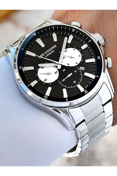 Lee Cooper 5 Atm Waterproof Steel Cord Men's Wrist Watch - Functions Active