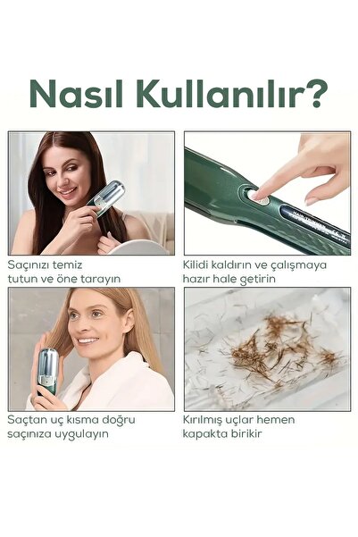 DEMPOWER Kablosuz Saç Kırığı Alma Makinesi - Saç Kesme Aleti (Type-C Şarjlı)