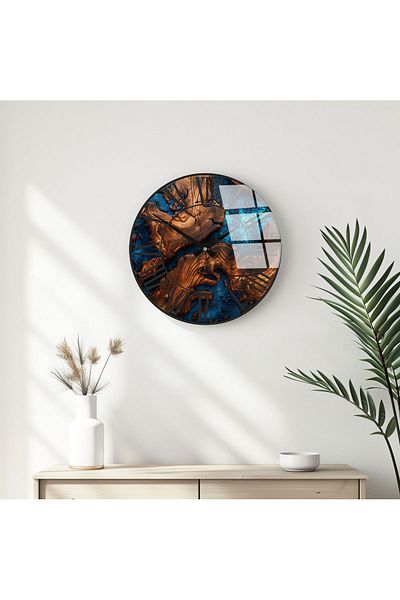 huhuli Modern Designed Glass Wall Clock Huhu332